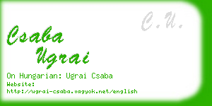 csaba ugrai business card